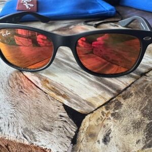 Ray-Ban Black Sunglasses with Red Lenses